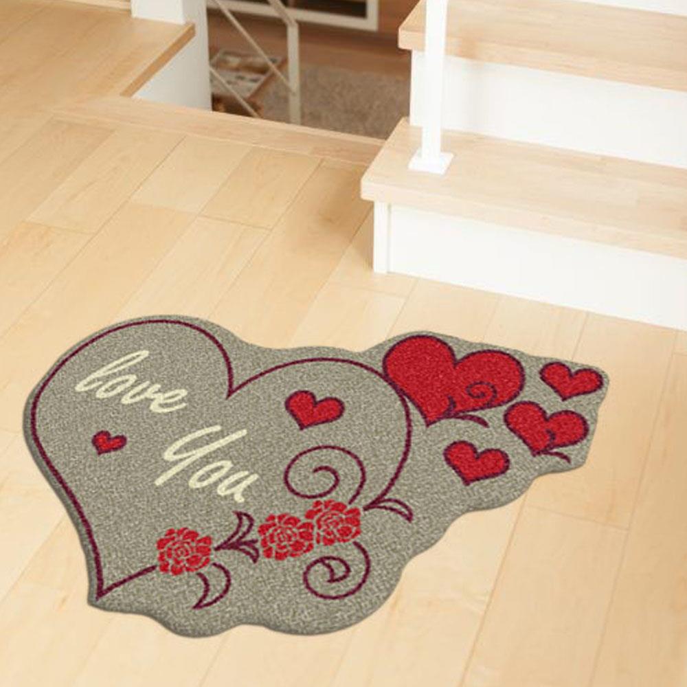 พรมเช็ดเท้าดักฝุ่น PRAW FOLK HEART-SH1 75X100 ซม. สีน้ำตาล