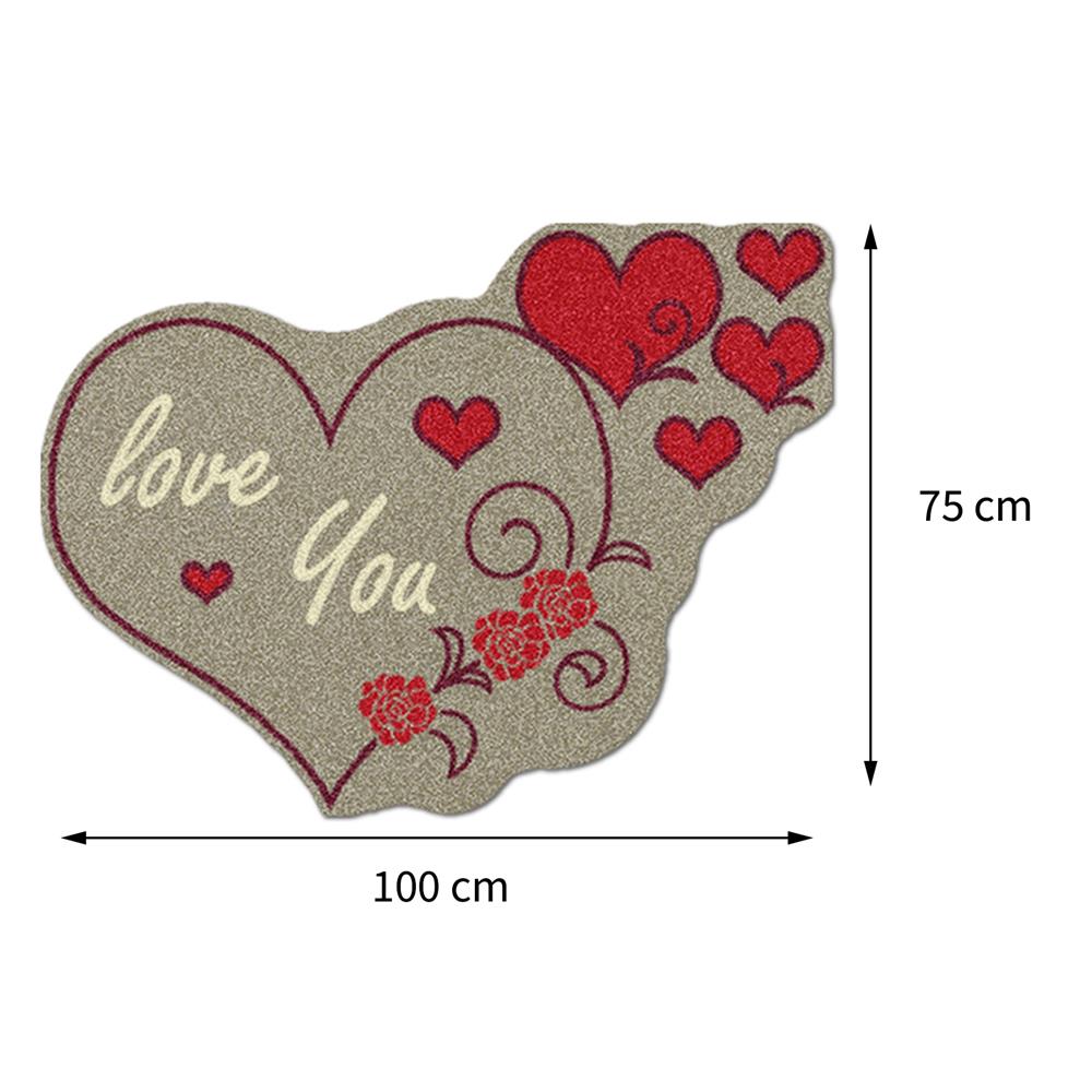 พรมเช็ดเท้าดักฝุ่น PRAW FOLK HEART-SH1 75X100 ซม. สีน้ำตาล