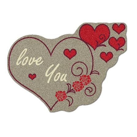 พรมเช็ดเท้าดักฝุ่น PRAW FOLK HEART-SH1 75X100 ซม. สีน้ำตาล_0