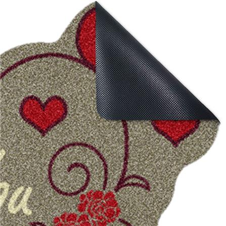 พรมเช็ดเท้าดักฝุ่น PRAW FOLK HEART-SH1 75X100 ซม. สีน้ำตาล_3