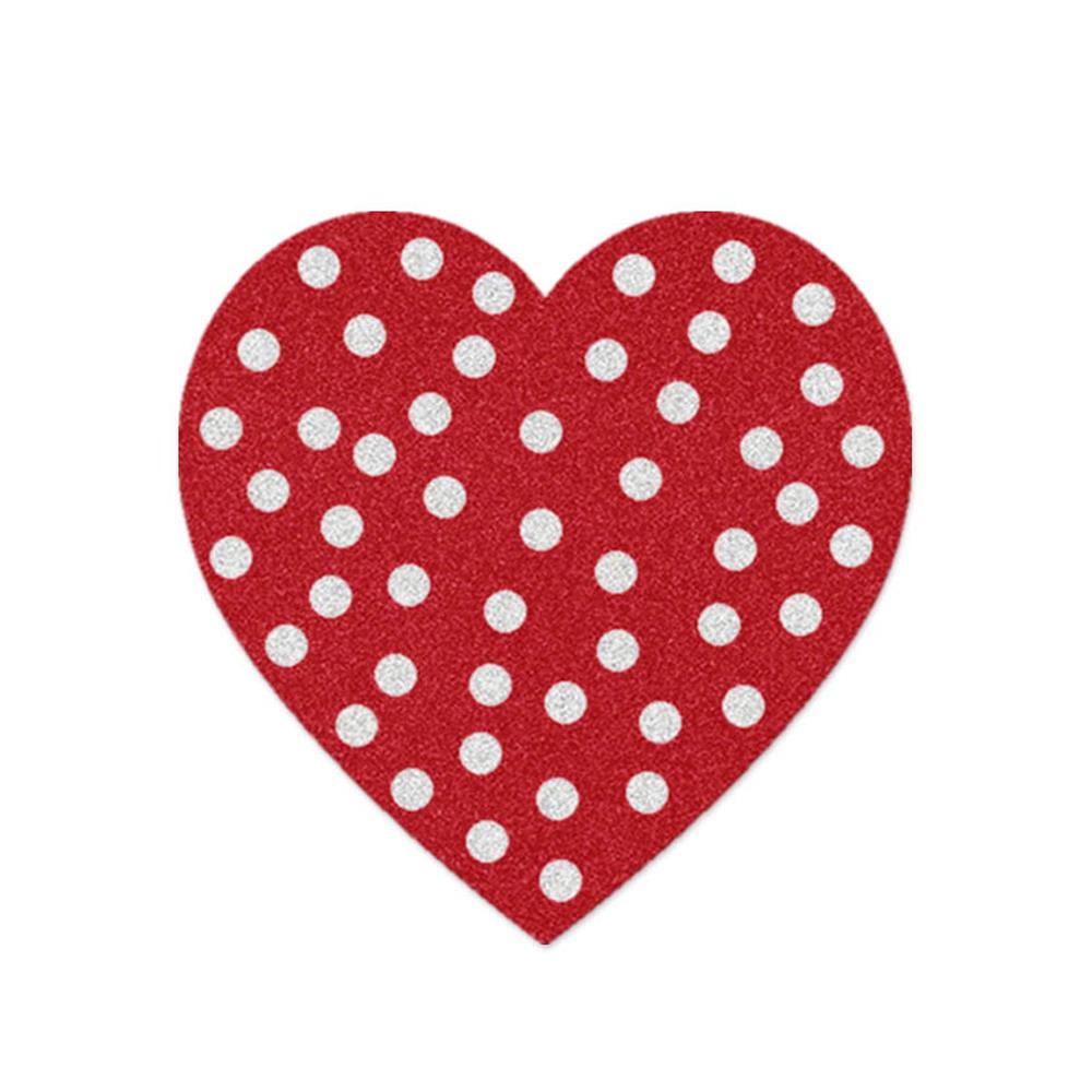 พรมเช็ดเท้าดักฝุ่น PRAW HEART-SH POLKA DOT RED 75X75 ซม. สีแดง
