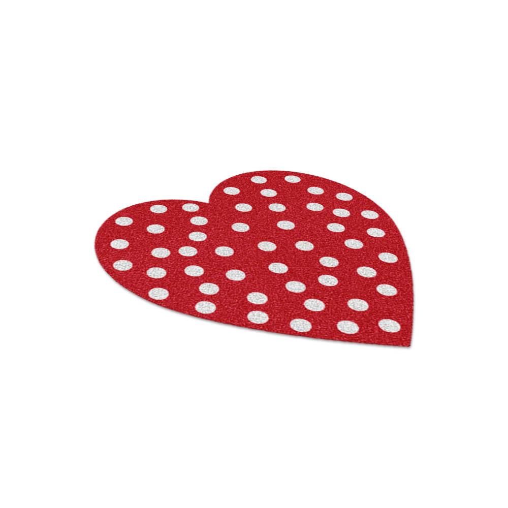 พรมเช็ดเท้าดักฝุ่น PRAW HEART-SH POLKA DOT RED 75X75 ซม. สีแดง