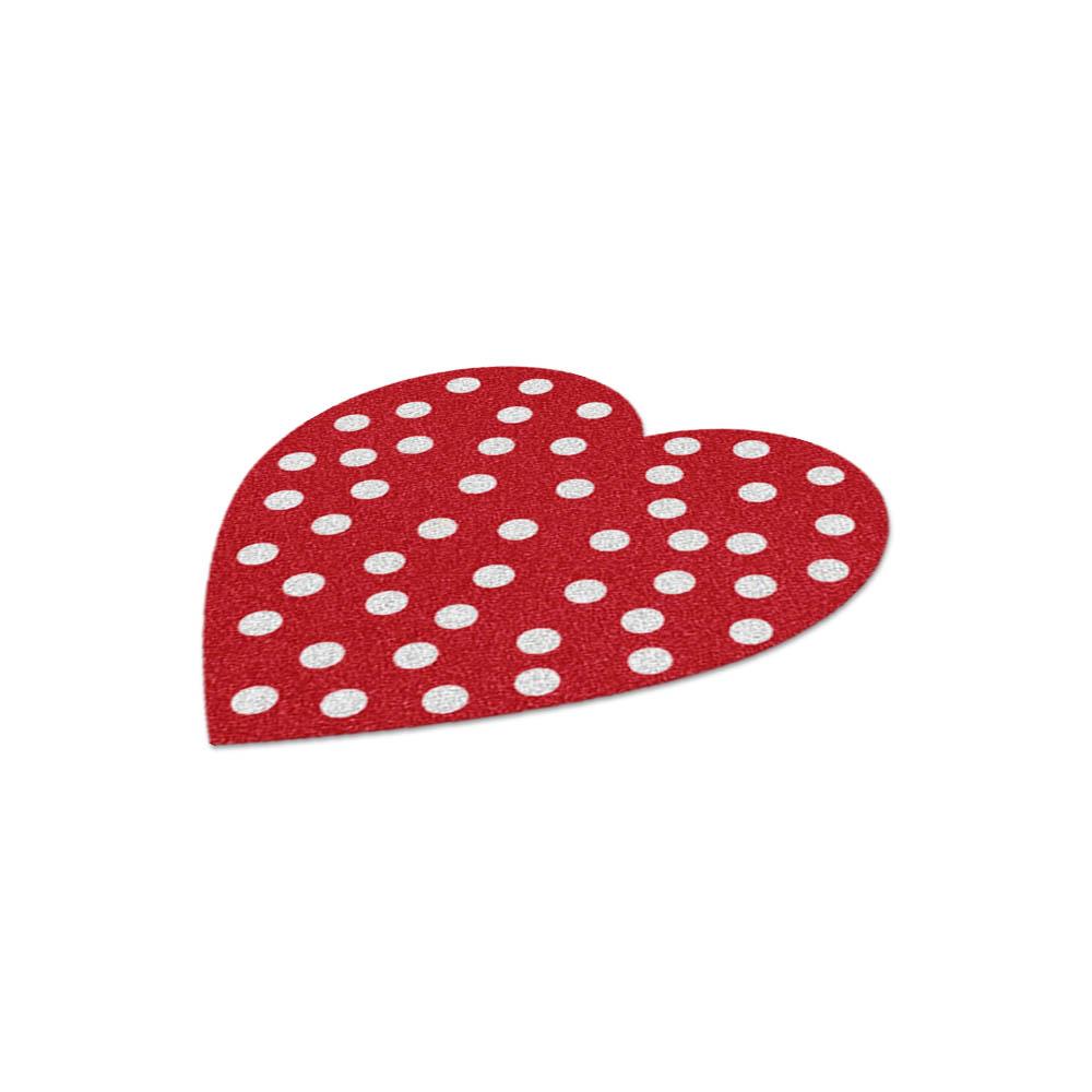 พรมเช็ดเท้าดักฝุ่น PRAW HEART-SH POLKA DOT RED 75X75 ซม. สีแดง