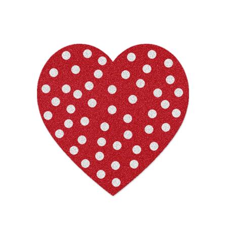 พรมเช็ดเท้าดักฝุ่น PRAW HEART-SH POLKA DOT RED 75X75 ซม. สีแดง_0