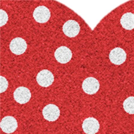 พรมเช็ดเท้าดักฝุ่น PRAW HEART-SH POLKA DOT RED 75X75 ซม. สีแดง_1