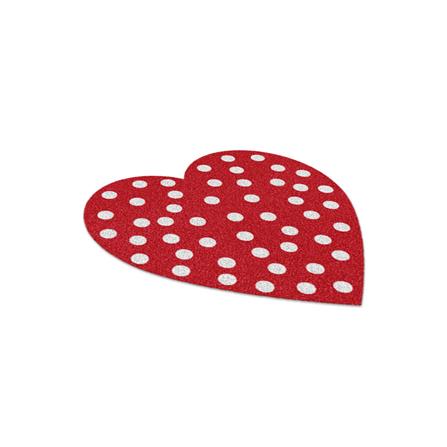 พรมเช็ดเท้าดักฝุ่น PRAW HEART-SH POLKA DOT RED 75X75 ซม. สีแดง_2