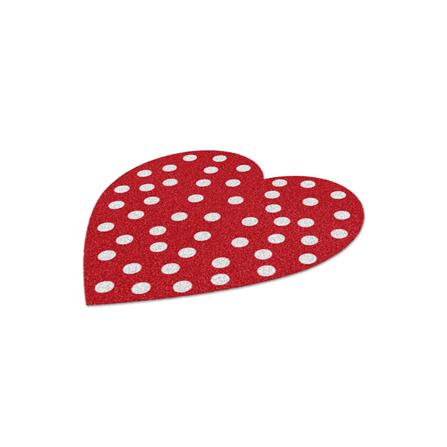 พรมเช็ดเท้าดักฝุ่น PRAW HEART-SH POLKA DOT RED 75X75 ซม. สีแดง_3