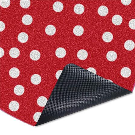 พรมเช็ดเท้าดักฝุ่น PRAW HEART-SH POLKA DOT RED 75X75 ซม. สีแดง_4