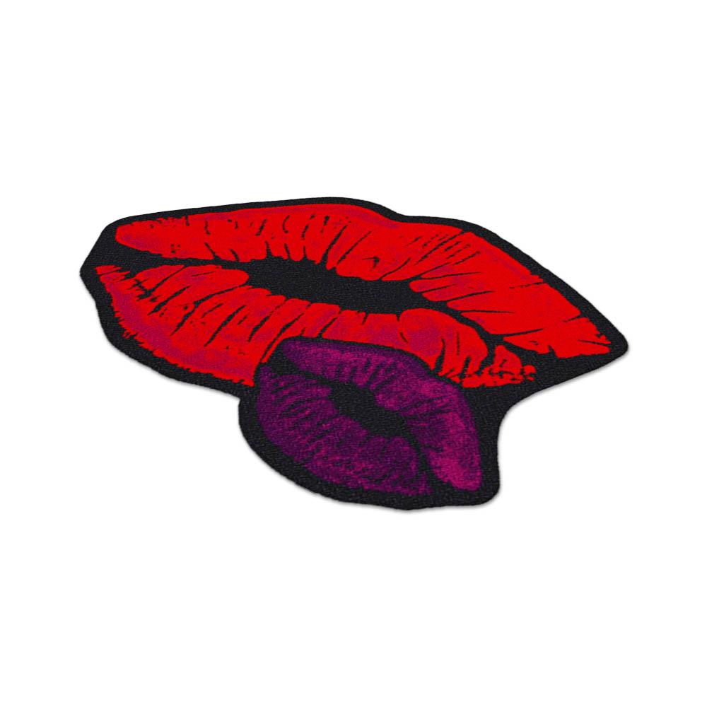 พรมเช็ดเท้าดักฝุ่น PRAW KISS ME 70X100 ซม. สีแดง