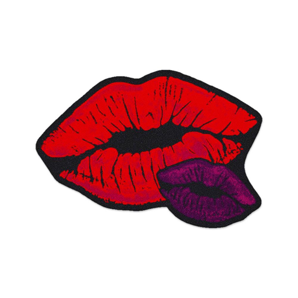 พรมเช็ดเท้าดักฝุ่น PRAW KISS ME 70X100 ซม. สีแดง