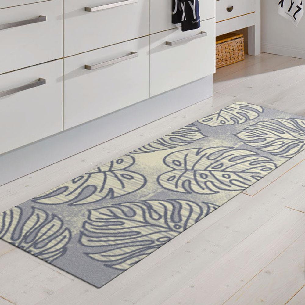 พรมเช็ดเท้าดักฝุ่น PRAW TROPICAL 70X190 ซม. สีเทา