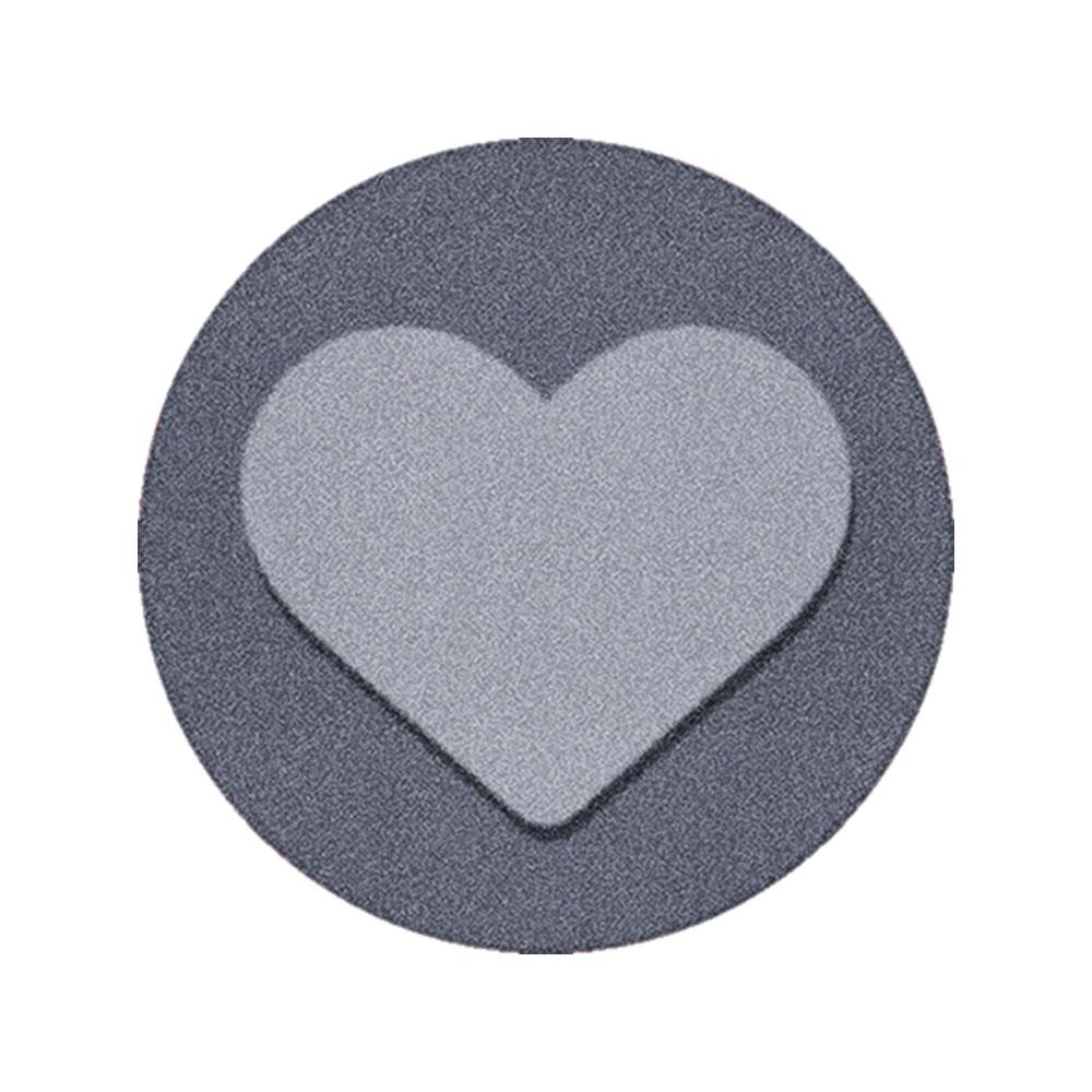 พรมเช็ดเท้าดักฝุ่น PRAW ROUND HEART GREY 75X75 ซม. สีเทา