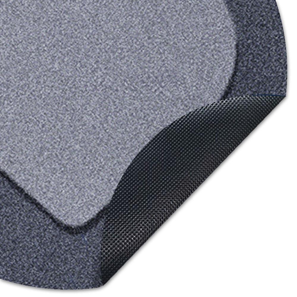 พรมเช็ดเท้าดักฝุ่น PRAW ROUND HEART GREY 75X75 ซม. สีเทา