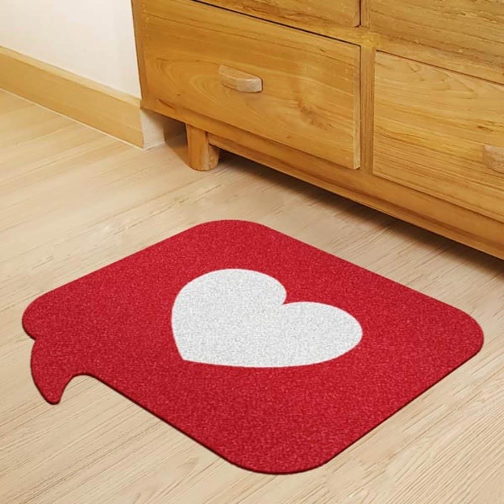 พรมเช็ดเท้าดักฝุ่น PRAW HEART CALLOUT-SH1 75X75 ซม. สีแดง