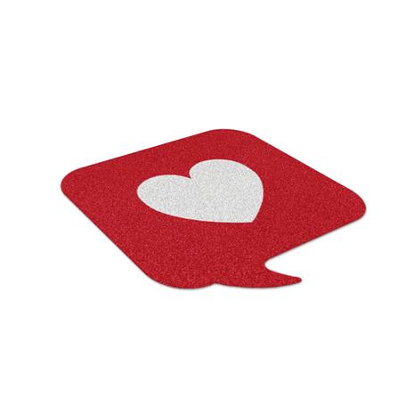 พรมเช็ดเท้าดักฝุ่น PRAW HEART CALLOUT-SH1 75X75 ซม. สีแดง_2