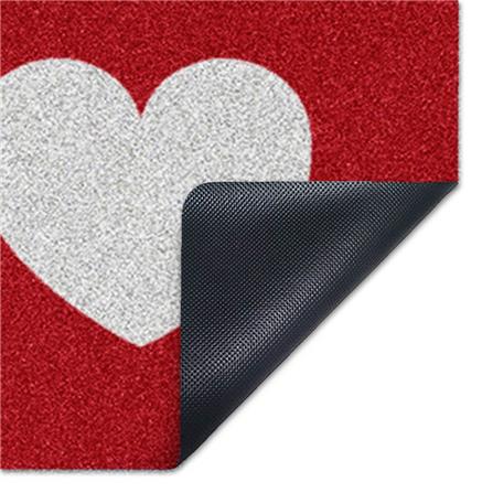 พรมเช็ดเท้าดักฝุ่น PRAW HEART CALLOUT-SH1 75X75 ซม. สีแดง_4