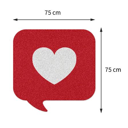 พรมเช็ดเท้าดักฝุ่น PRAW HEART CALLOUT-SH1 75X75 ซม. สีแดง_7