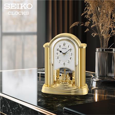 นาฬิกาตั้งโต๊ะ SEIKO CLOCKS QXN228G 10.4X8.2 นิ้ว สีทอง_3