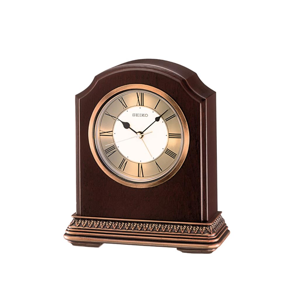 นาฬิกาตั้งโต๊ะ SEIKO CLOCKS QXE018B 6.4X5.5 นิ้ว สีน้ำตาล