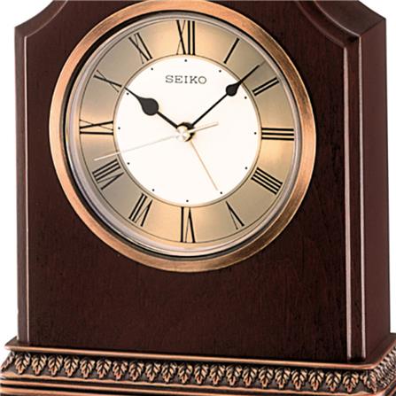 นาฬิกาตั้งโต๊ะ SEIKO CLOCKS QXE018B 6.4X5.5 นิ้ว สีน้ำตาล_1