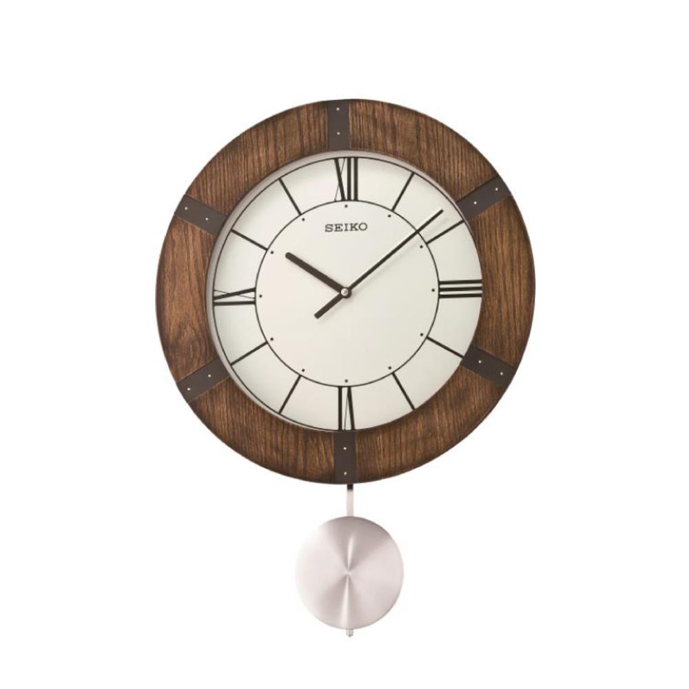 นาฬิกาแขวน SEIKO CLOCKS QXC241B 21.6X15.5 นิ้ว สีน้ำตาล