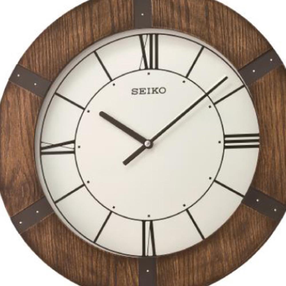 นาฬิกาแขวน SEIKO CLOCKS QXC241B 21.6X15.5 นิ้ว สีน้ำตาล