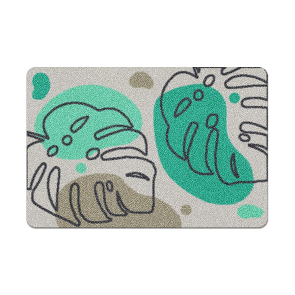 พรมเช็ดเท้าดักฝุ่น PRAW TROPICAL MONSTERA DE/PR238 50X75 ซม. สีเขียว