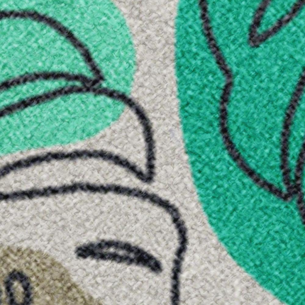 พรมเช็ดเท้าดักฝุ่น PRAW TROPICAL MONSTERA DE/PR238 50X75 ซม. สีเขียว