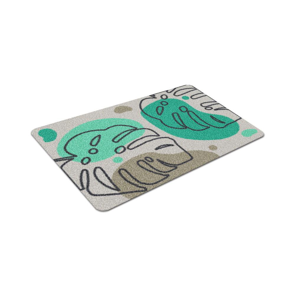 พรมเช็ดเท้าดักฝุ่น PRAW TROPICAL MONSTERA DE/PR238 50X75 ซม. สีเขียว