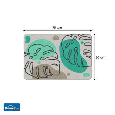พรมเช็ดเท้าดักฝุ่น PRAW TROPICAL MONSTERA DE/PR238 50X75 ซม. สีเขียว_7