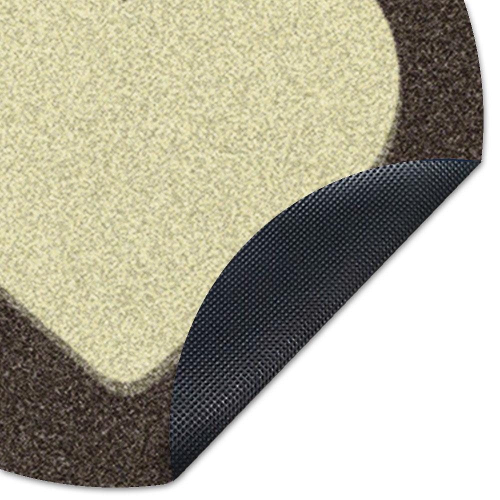 พรมเช็ดเท้าดักฝุ่น PRAW ROUND HEART BEIGE 75X75 ซม. สีเบจ