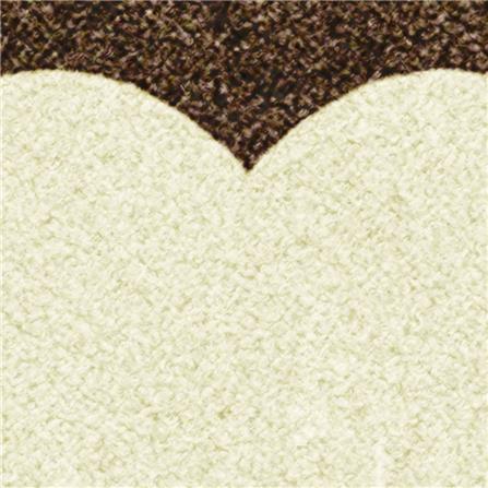 พรมเช็ดเท้าดักฝุ่น PRAW ROUND HEART BEIGE 75X75 ซม. สีเบจ_1