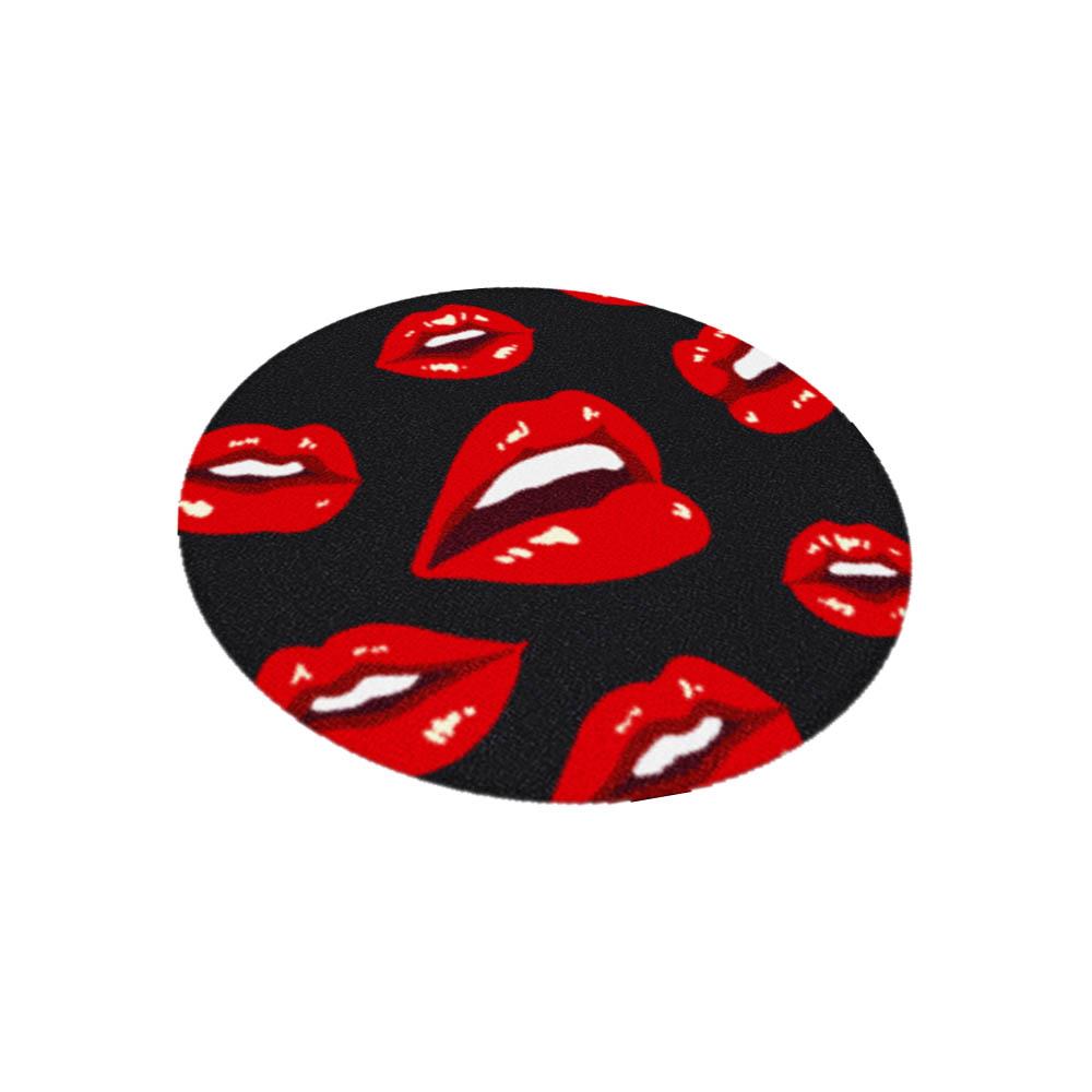 พรมเช็ดเท้าดักฝุ่น PRAW ROUND MAT 75X75 ซม. สีแดง