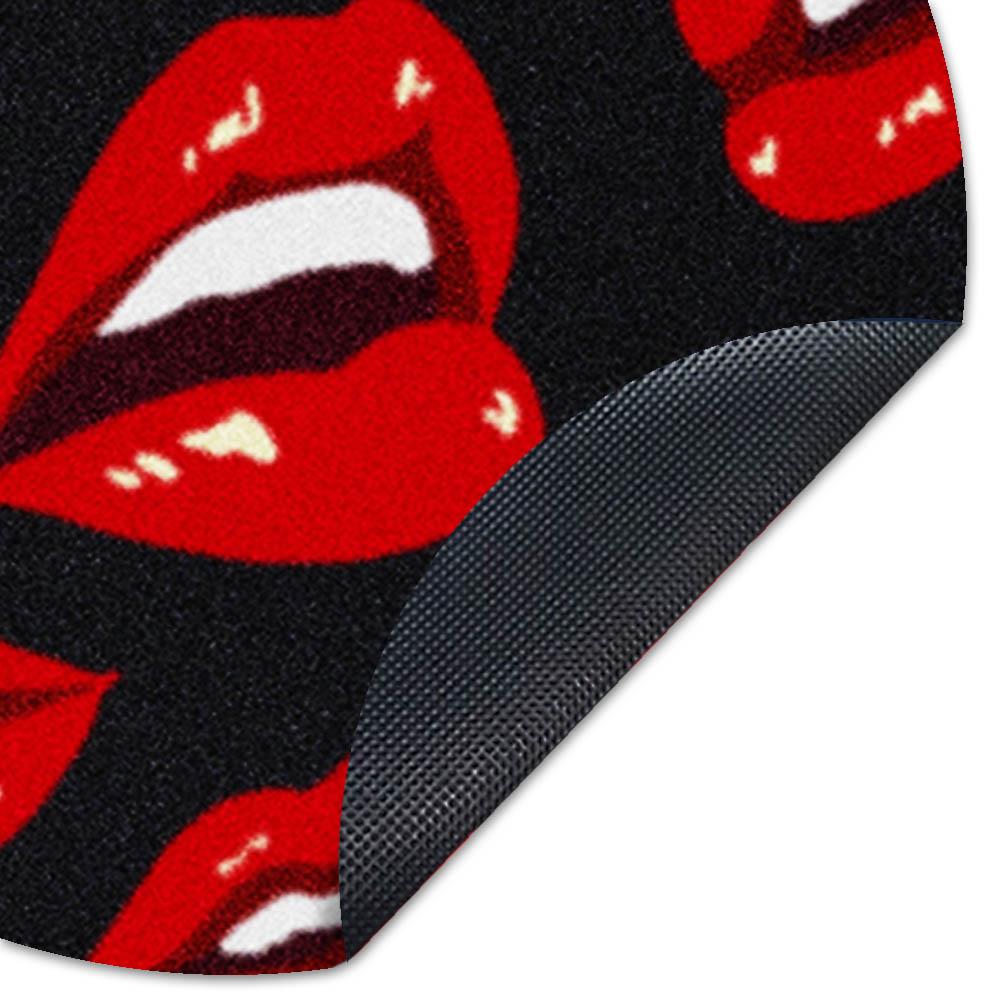 พรมเช็ดเท้าดักฝุ่น PRAW ROUND MAT 75X75 ซม. สีแดง