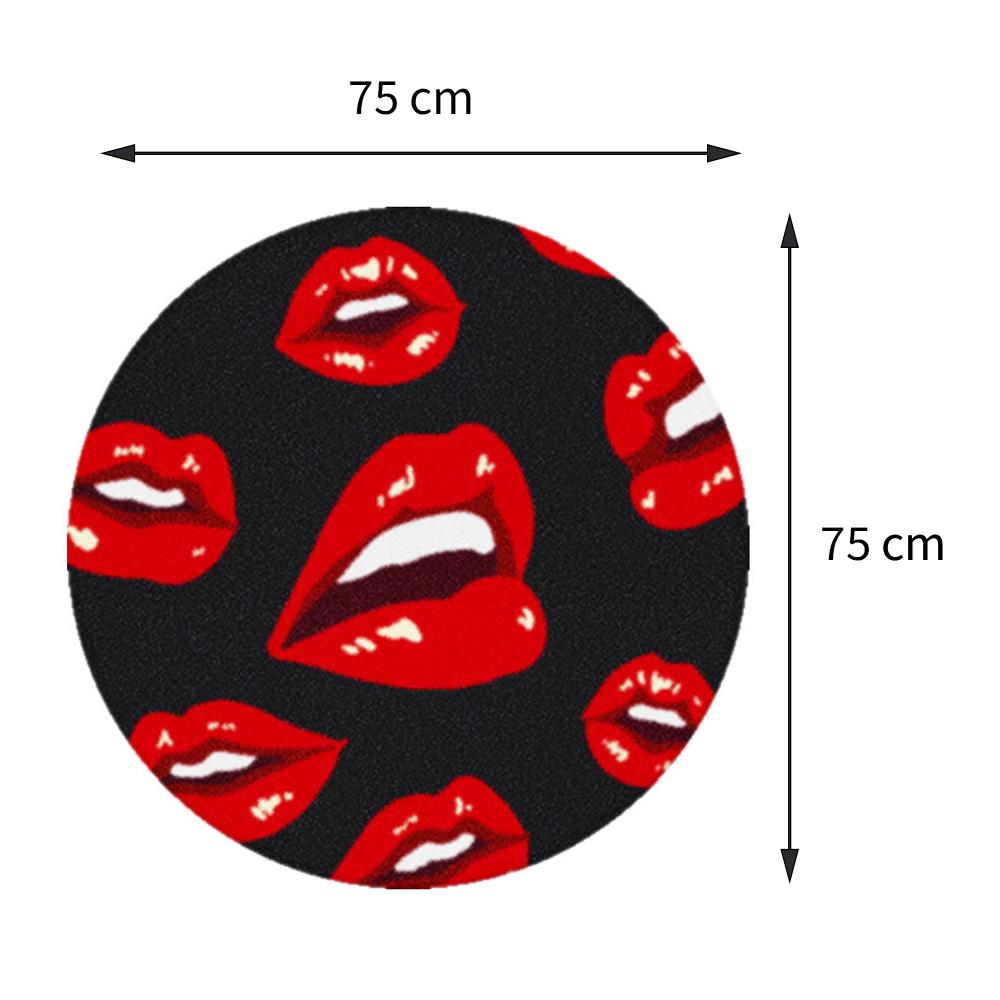 พรมเช็ดเท้าดักฝุ่น PRAW ROUND MAT 75X75 ซม. สีแดง