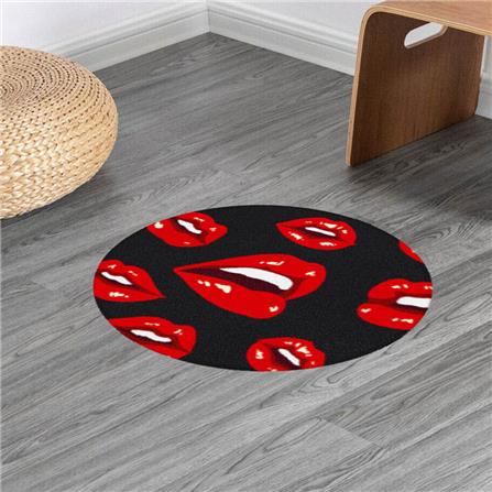 พรมเช็ดเท้าดักฝุ่น PRAW ROUND MAT 75X75 ซม. สีแดง_4