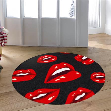 พรมเช็ดเท้าดักฝุ่น PRAW ROUND MAT 75X75 ซม. สีแดง_5