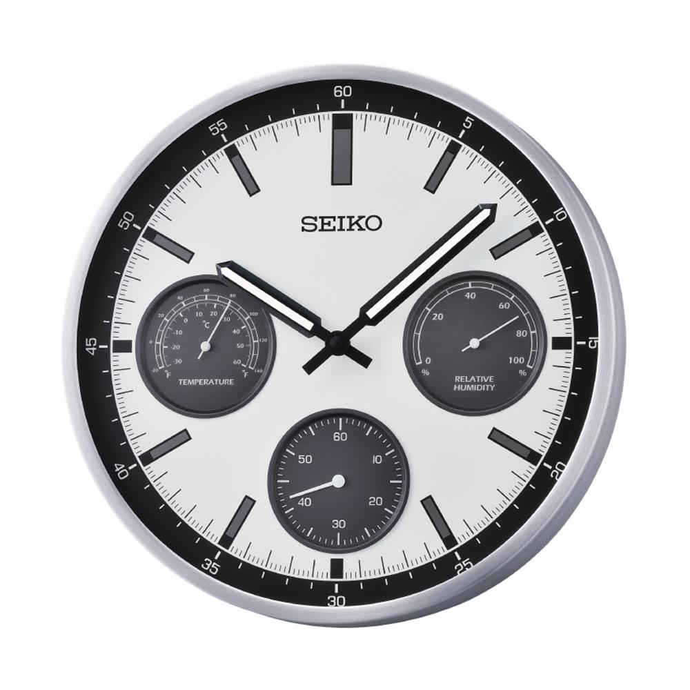 นาฬิกาแขวน SEIKO CLOCKS QXA823S 12.9 นิ้ว สีเงิน