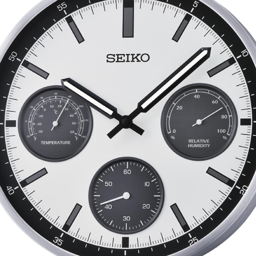นาฬิกาแขวน SEIKO CLOCKS QXA823S 12.9 นิ้ว สีเงิน
