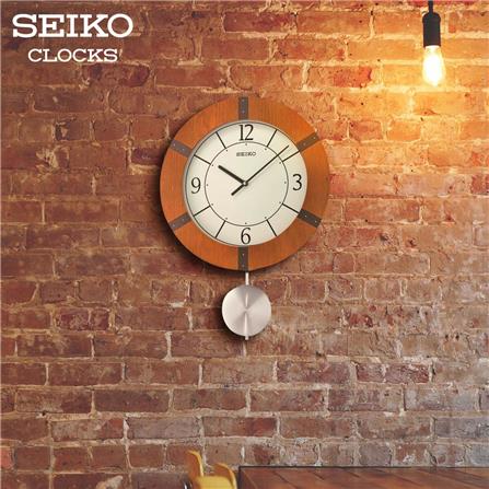 นาฬิกาแขวน SEIKO CLOCKS QXC241A 21.6X15.5 นิ้ว สีน้ำตาล_3
