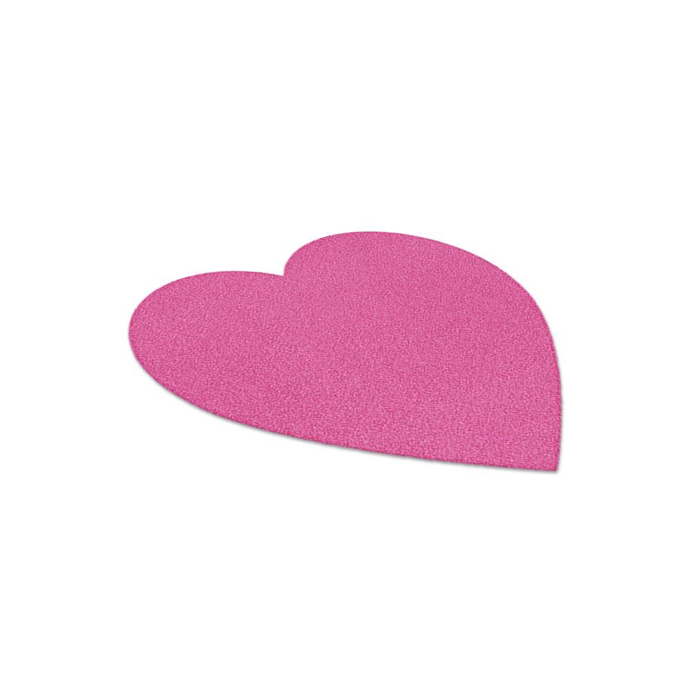 พรมเช็ดเท้าดักฝุ่น PRAW HEART-SH ROSE PINK 75X75 ซม. สีชมพู