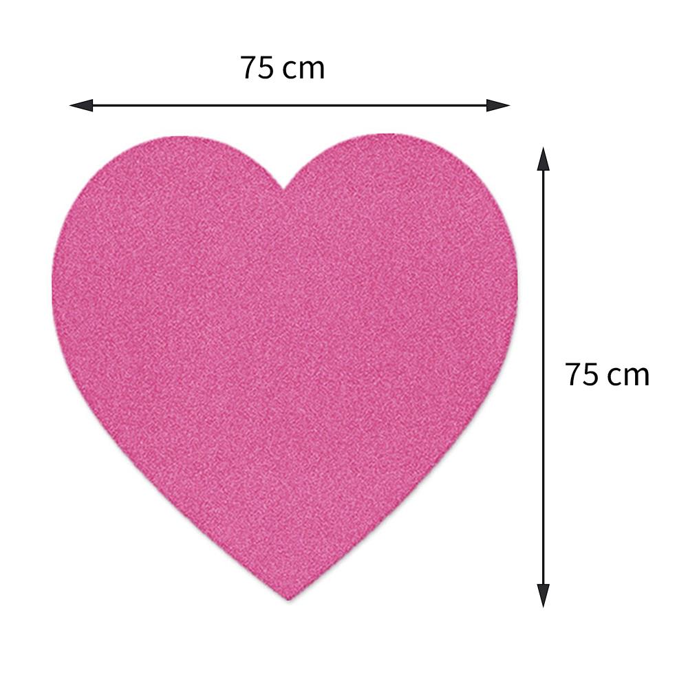 พรมเช็ดเท้าดักฝุ่น PRAW HEART-SH ROSE PINK 75X75 ซม. สีชมพู