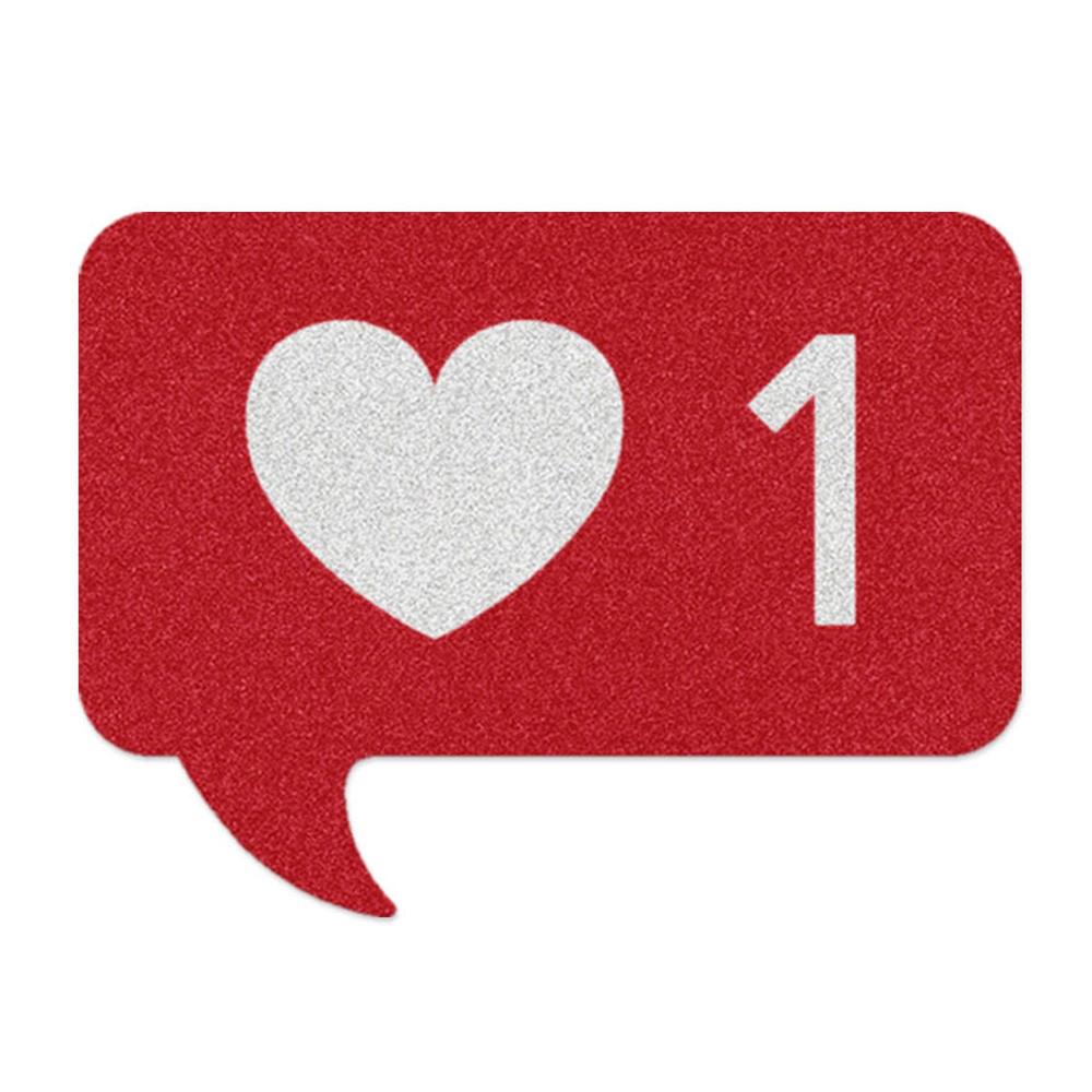 พรมเช็ดเท้าดักฝุ่น PRAW HEART CALLOUT-SH2 75X100 ซม. สีแดง