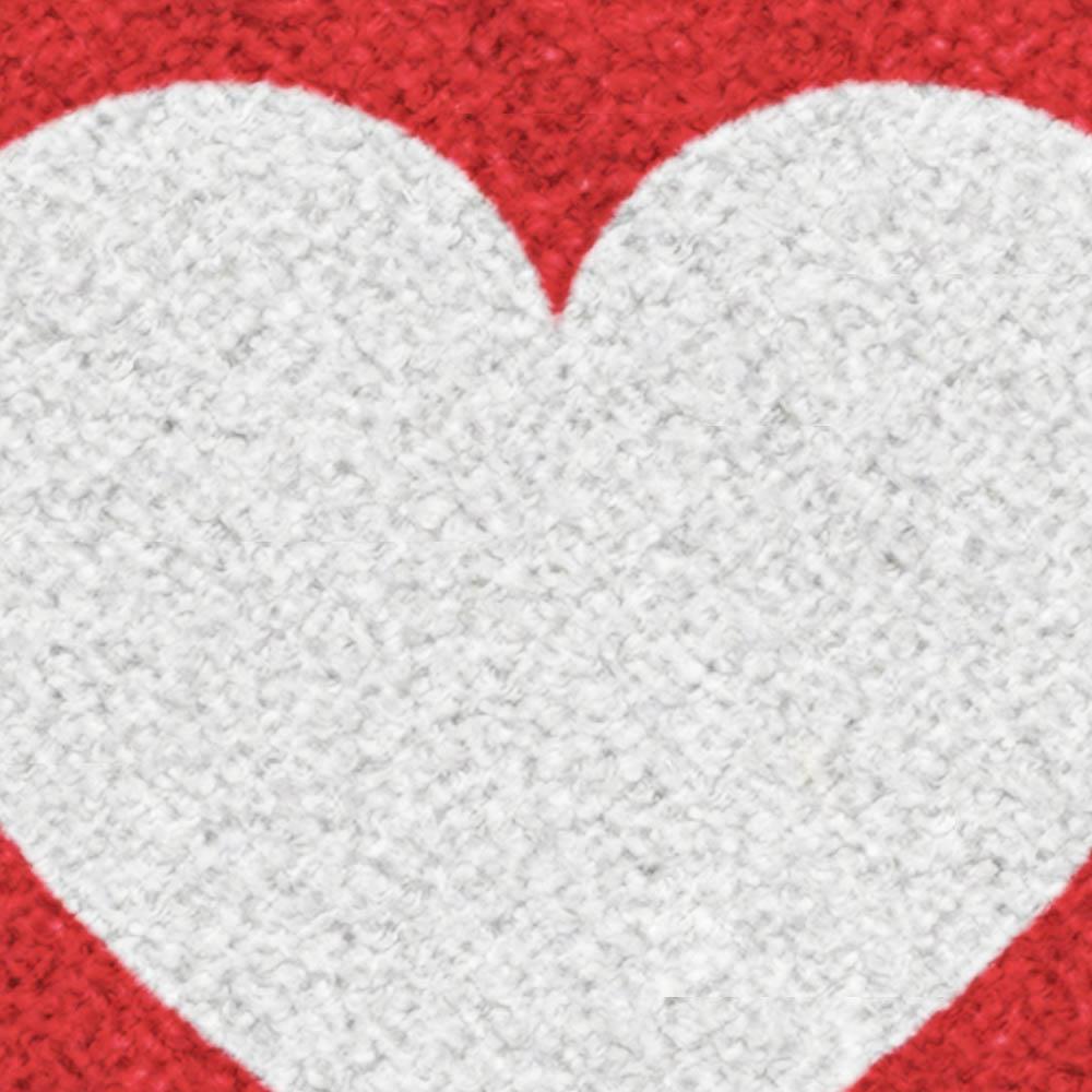 พรมเช็ดเท้าดักฝุ่น PRAW HEART CALLOUT-SH2 75X100 ซม. สีแดง