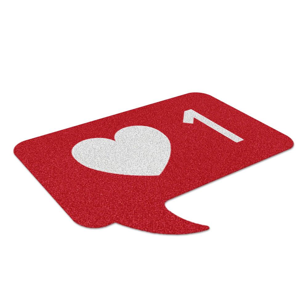 พรมเช็ดเท้าดักฝุ่น PRAW HEART CALLOUT-SH2 75X100 ซม. สีแดง