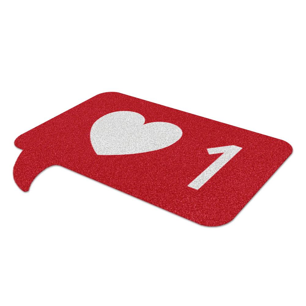 พรมเช็ดเท้าดักฝุ่น PRAW HEART CALLOUT-SH2 75X100 ซม. สีแดง