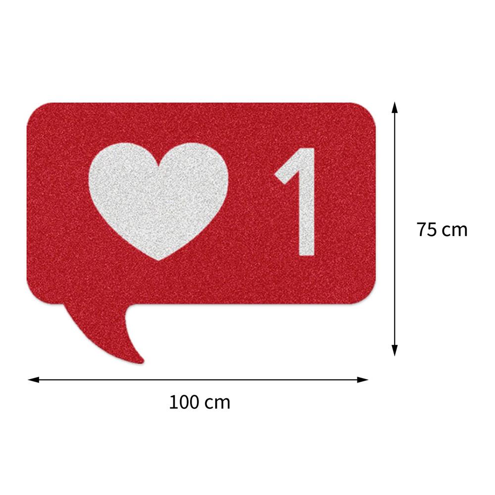 พรมเช็ดเท้าดักฝุ่น PRAW HEART CALLOUT-SH2 75X100 ซม. สีแดง