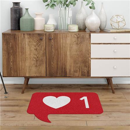 พรมเช็ดเท้าดักฝุ่น PRAW HEART CALLOUT-SH2 75X100 ซม. สีแดง_5