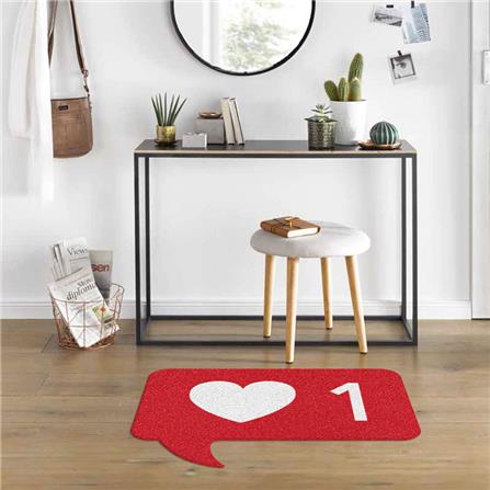 พรมเช็ดเท้าดักฝุ่น PRAW HEART CALLOUT-SH2 75X100 ซม. สีแดง_6