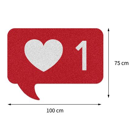 พรมเช็ดเท้าดักฝุ่น PRAW HEART CALLOUT-SH2 75X100 ซม. สีแดง_7